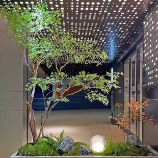 仿真绿枫树鸡爪槭仿生绿植物橱窗楼梯下室内景观装饰造景装饰套装