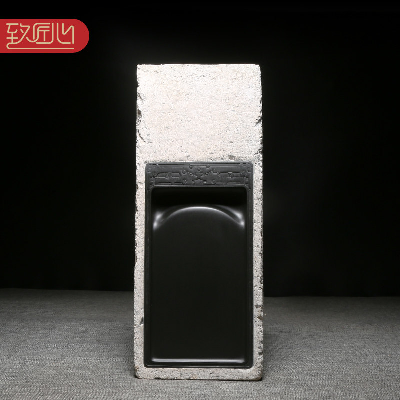 匠心非遗歙砚传承人许亚祥《汉砖砚 汉风砚》清代老古砖砚台作品孤品精品高档次天然老坑砚台原石砚台