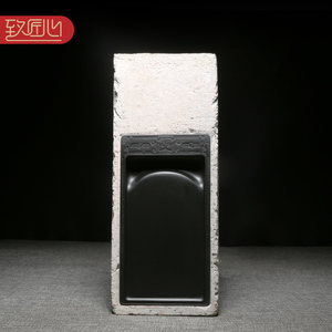 匠心非遗歙砚传承人许亚祥《汉砖砚 汉风砚》清代老古砖砚台作品孤品精品高档次天然老坑砚台原石砚台