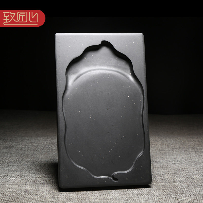 匠心非遗名砚孤品一叶知秋高档
