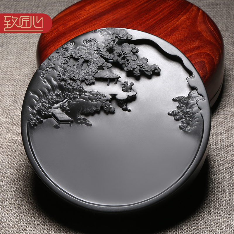 非遗歙砚名师作品《紫气东来》