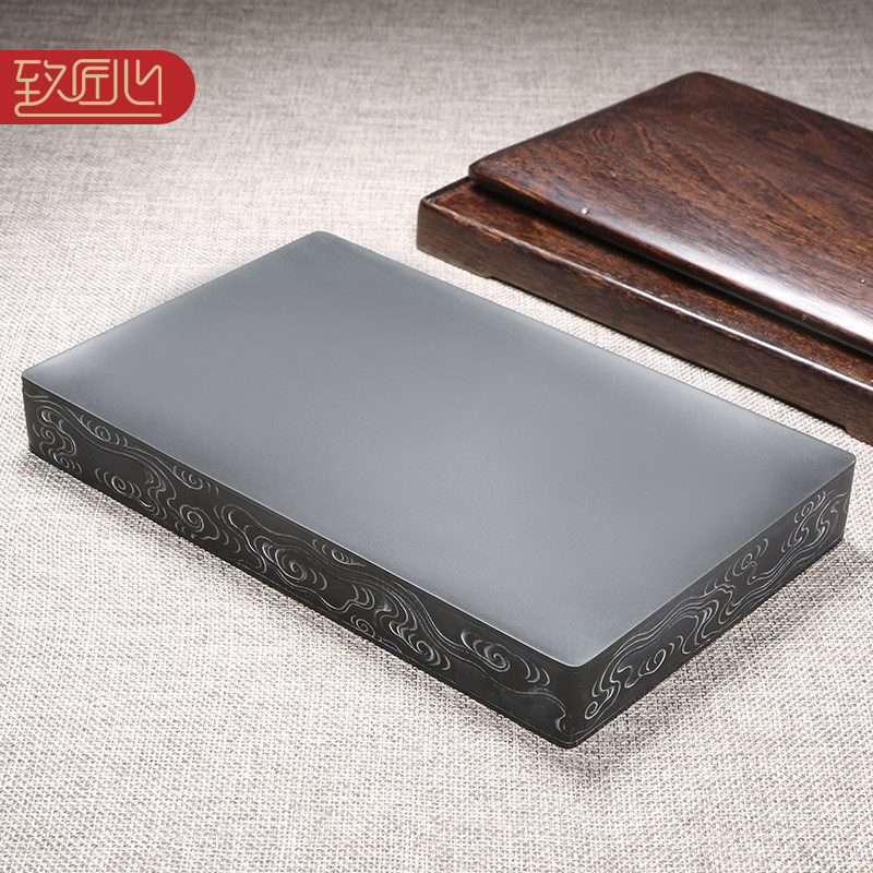 匠心非遗歙砚名师许亚祥作品《平步青云》天然原石收藏礼品文房大气高档摆件龙尾山老坑黑龙尾籽料四大名砚