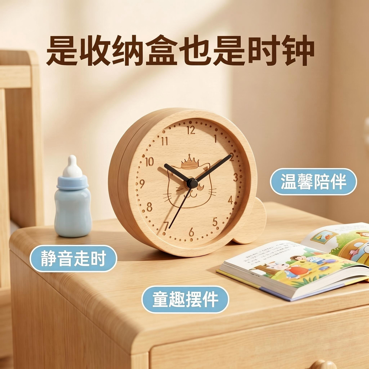 乳牙胎毛收纳盒多功能儿童房摆件