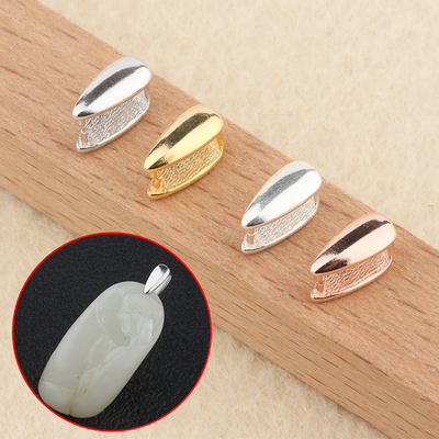 纯银吊坠扣配件夹扣翡翠银扣