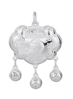 靓翁翁通用S999足银天真活泼锁