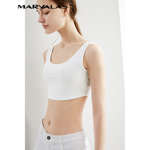 MARVALAS/曼德诗背心女2026夏季新款短款小吊带内搭修身外穿美背