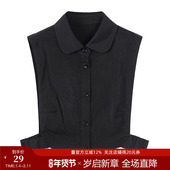 新款 时尚 小翻领内搭设计夏季 曼德诗纯色背心2025夏装 流行风格 上衣