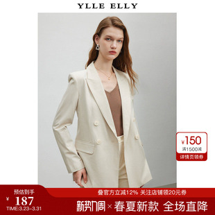 外套 妙影绵羊毛混纺西服春双排扣ol气质上班西装 YLLEELLY 衣衫
