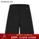 曼德诗纯色高腰短裤 简约黑色休闲阔腿裤 2025冬季 新款