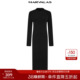 曼德诗纯色长裙女2026春季 绵羊毛针织亲肤连衣裙 新品