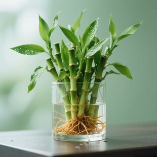 迷你富贵竹水培植物盆栽室内办公桌开运小型绿植水养土培带根好养