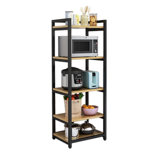 缝隙厨房置物架落地多层冰箱夹缝多功能放锅储物架家用碗碟收纳架