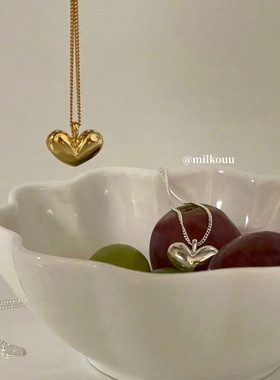 韩国纯银气质ins爱心项链