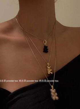 韩国helder老板娘同款小熊吊坠