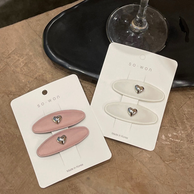 earlobe韩系甜美少女爱心发夹