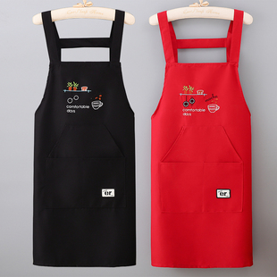 夏季新款围裙家用厨房女透气不闷热洋气防污耐脏围腰无袖工作服女