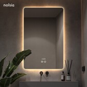 卧室梳妆台化妆镜智能镜子触摸屏带灯化妆桌墙面装 饰镜房间梳妆镜