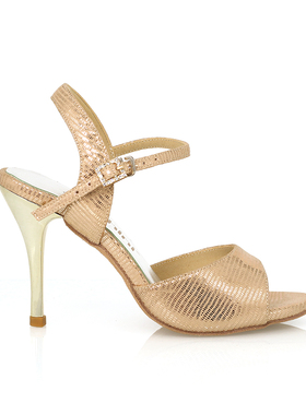 Suphini专业成年女金色高跟阿根廷探戈舞鞋伦巴恰恰拉丁舞蹈舞鞋