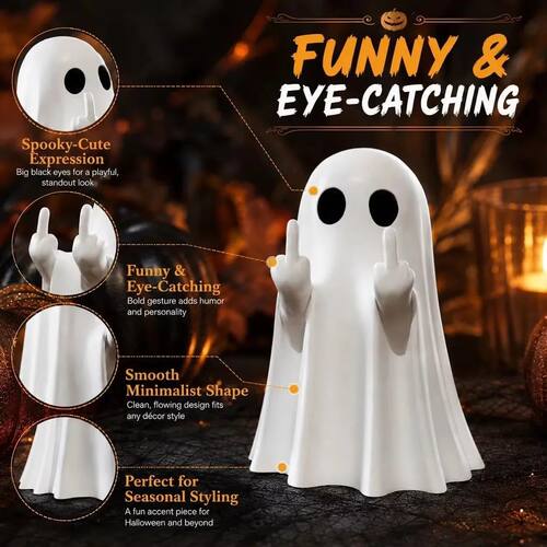 Halloween Ghost Figurine Ghost Decor Funny Ghost Statue Cute