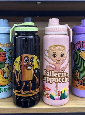 Tralalero Tralala Water Bottle Cute Italian Brainrot Anime C