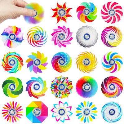 10Pcs Colorful Fingertip Gyroscope Rotating Gyroscope Stress