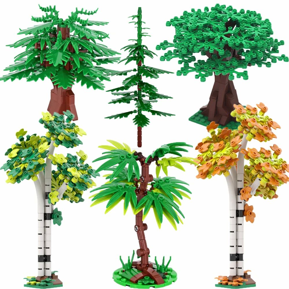 MOC City Street Scene Plant Model Sets Forest Assemble Build