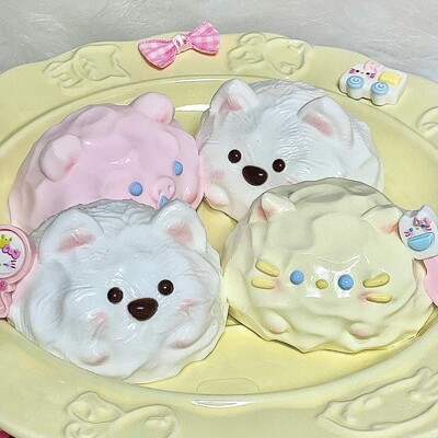 Cute Cat And Dog Milk Shellfish Pinch Music Imitation Silico