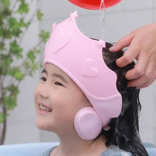 Baby Shower Soft Cap Hair Wash Hat For Kids Ear Protection S