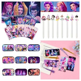 Kpop Demon Hunter Notebooks Kpop Huntrix Pen Pencil Case Boo