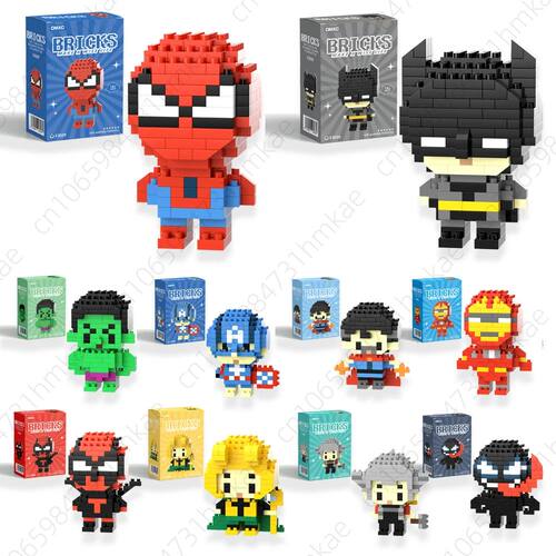 Spider Man Building Block Deadpool & Venom Iron Man Figure B