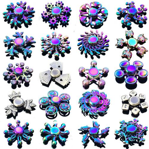 Rainbow Fidget Metal Spinner Colorful Finger Spinners High S