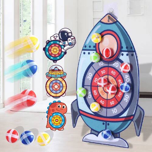 Montessori Sports Toy Sticky Ball Dart Board Target Game for
