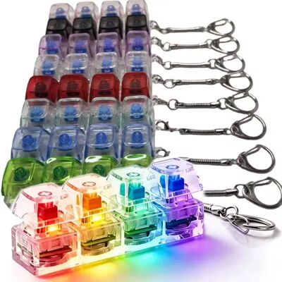 DIY LED Keyboard Fidget Keychain 9 Keys Clicker Button Stres