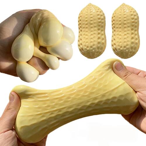 NEW Peanut Squishy Stress Ball 11CM Buttery Soft Feel Slow R