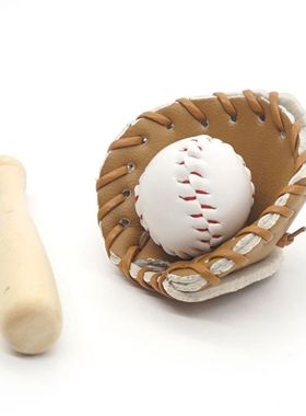 Gentle Newborn Props Mini Baseball Bat and Glove Set Baby St
