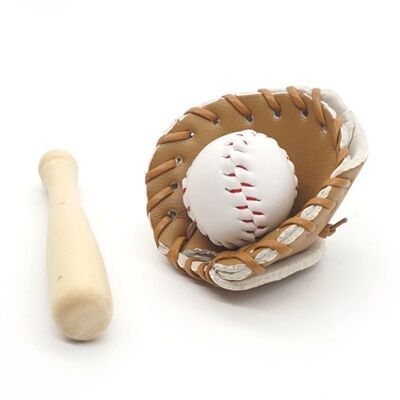 Gentle Newborn Props Mini Baseball Bat and Glove Set Baby St