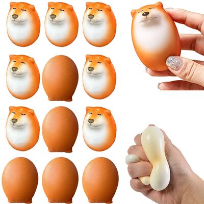 Cartoon Shiba Inu Dog Egg Figure Stress Relief Doll Mochi Sq