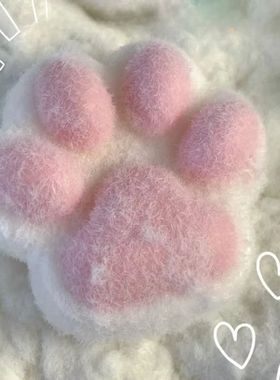 Taba Squishy Handmade Flocking Cat Paw Stress Relief Toy Cur