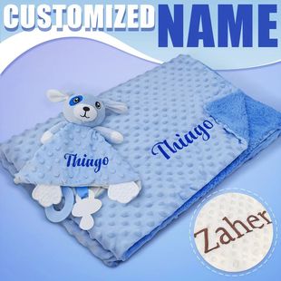 Personalized Baby Blanket Newborn Stroller Sleeping Dolls Bl