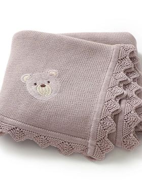 Baby Cotton Blankets Knitted 90*70cm Newborn Infant Boys Gir