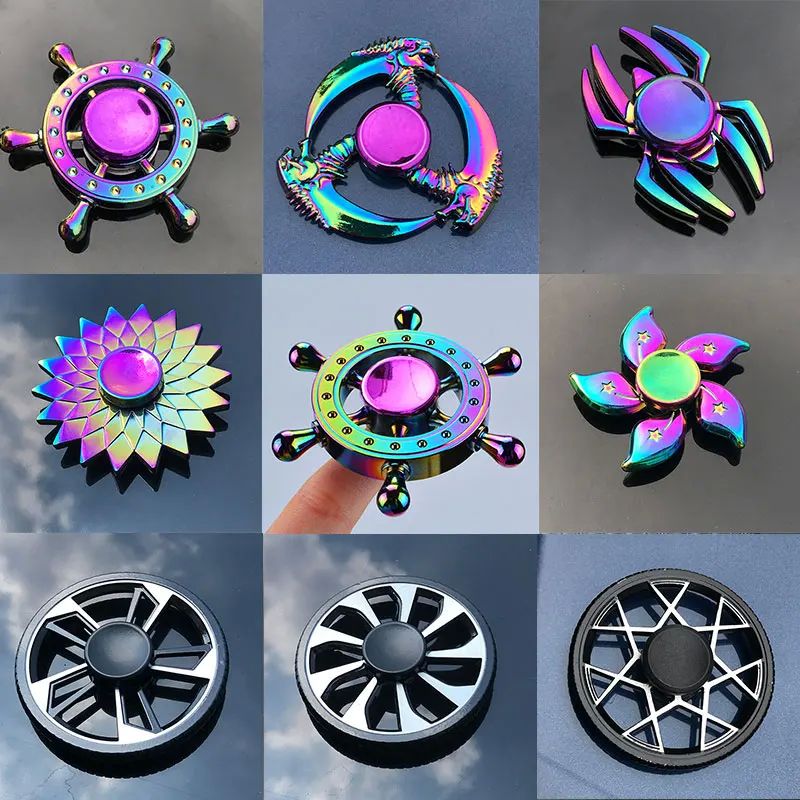 EDC Fidget Spinner Metal Toy Rainbow Spiner R118 Hand Spinne