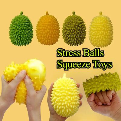 Soft Durian Squishy Stress Balls Squeeze Toys Stretchy Fruit