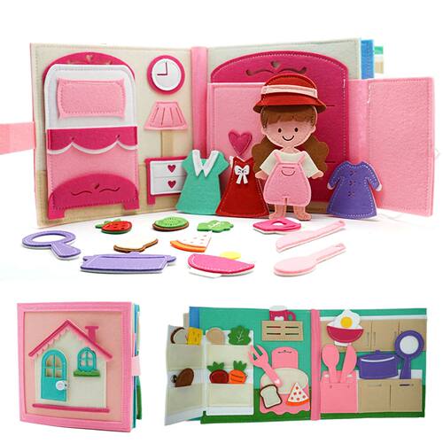 Montessori Quite Book Toys Preschool Activity Book Daily Lif