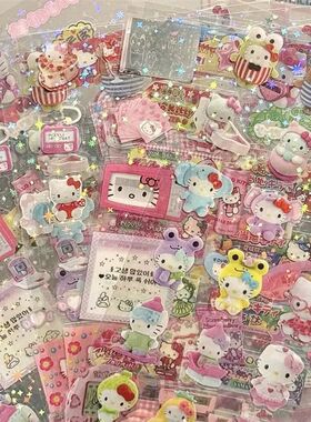 5pcs Hello Kitty Rilakkuma Cute Cartoon Die-cutting Sticker