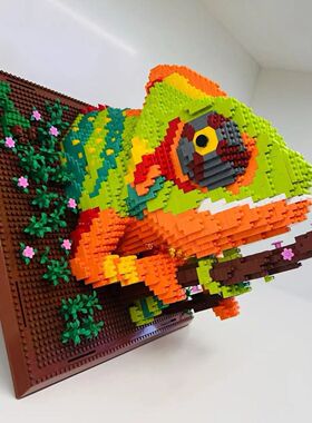 3D Building Blocks Shark Monster Head Mural Wall Block DIY A