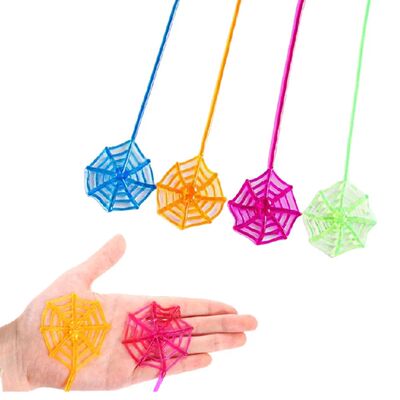 12/30Pcs Stretchable Climbing Spider Web Tricky Toys Kids Bi