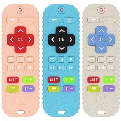 Children's silicone teething remote control baby mouthing pe