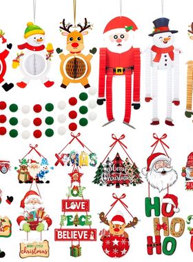 Christmas Decorations Colorful Christmas Paperboard Door Han
