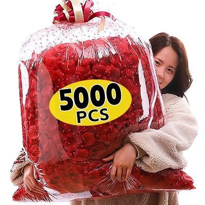 5000/100pcs Artificial Fake Rose Petals Red Colorful Simulat