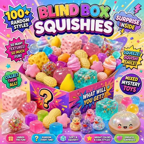 1000+Pieces/Kinds Assorted Squishy Figures Blind Box Surpris